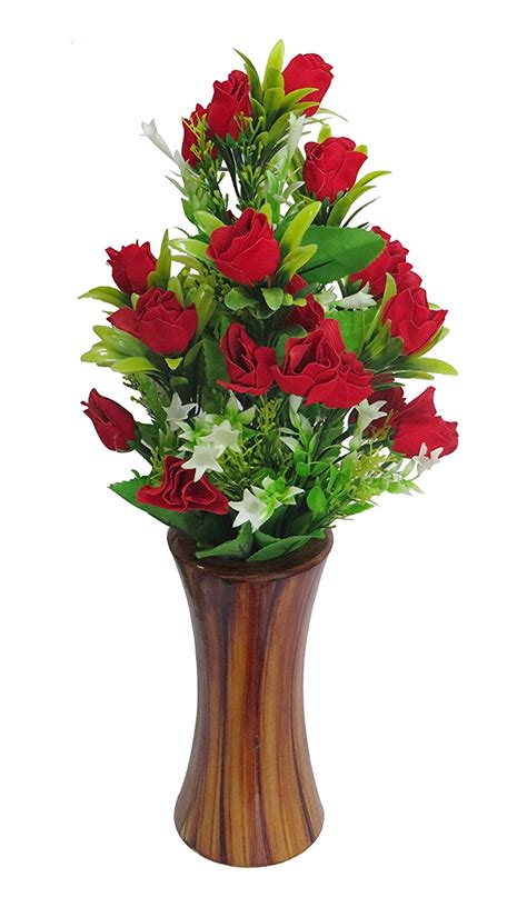 Buy eMani Artificial Flower Pot with Rose Flower | Flower vase for Home Decoration | Flower Pot ...