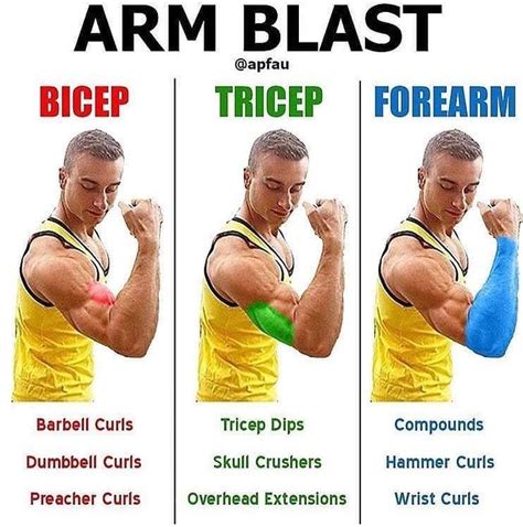 An Image Of Arm Blast Poster With Instructions For The Correct Way To
