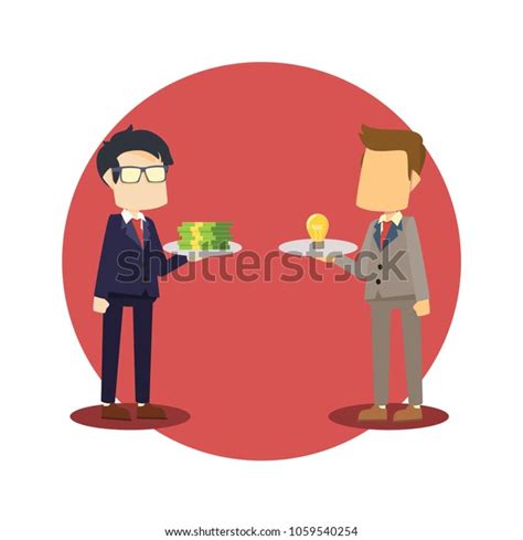 Two Businessman Trading Idea Money Stock Vector Royalty Free