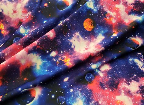 Galaxy Print Fabric Nylon Heavy Spandex Fabric Sold By The Etsy