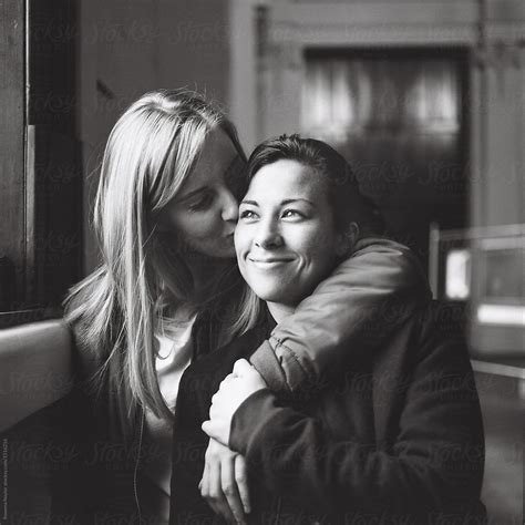 Young Lesbian Couple Embracing By Stocksy Contributor Rowena Naylor Stocksy