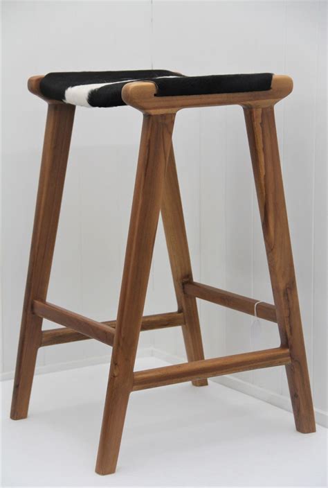 Cowhide is soft, and makes great furniture upholstery. LOFT Cowhide Bar Stool - Black and White - Natural Legs ...