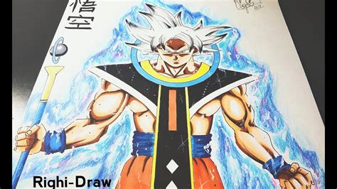 Speed Drawing Goku Angel Ultra Instinct Dragon Ball Youtube