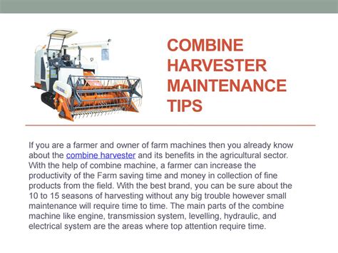 Basic Combine Harvester Maintenance Tips By Shivam Gupta Issuu