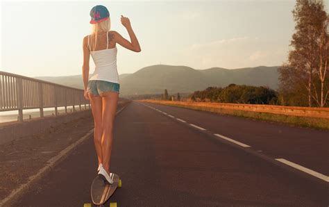 Wallpaper Sports Women Model Running Person Jogging Longboard