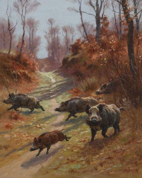 Rötig Georges Frédéric B1873 Wild Boar Wild Boar Hunting Hunting