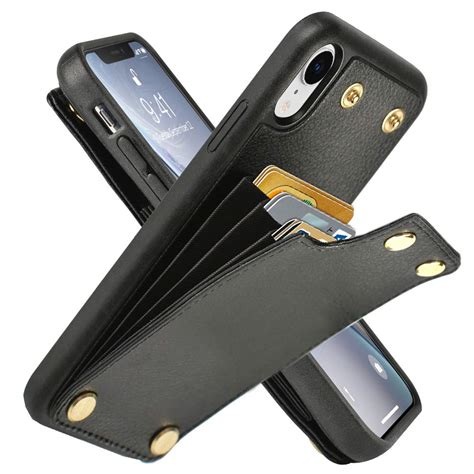 Iphone 11 pro case with card holder for back of phone w sliding door 11 colors. LAMEEKU Wallet Case for Apple iPhone XR, 6.1-Inch, Protective Leather Cases with Credit Card ...