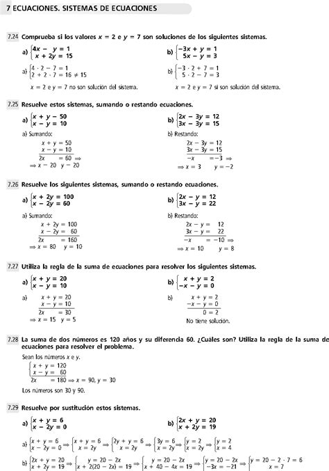 Ecuaciones Y Sistemas De Ecuaciones Ejercicios Resueltos MatemÁtica 3