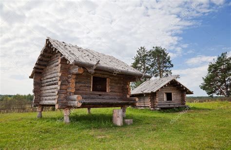 Ancient Traditional Russian Wooden House X Century — Stock Photo