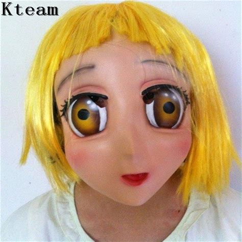 Hot Female Sweet Girl Half Head Kigurumi Mask With Bjd Eye Cartoon