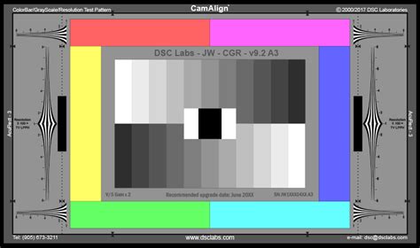 Colorbar Grayscale With Resolution Test Charts