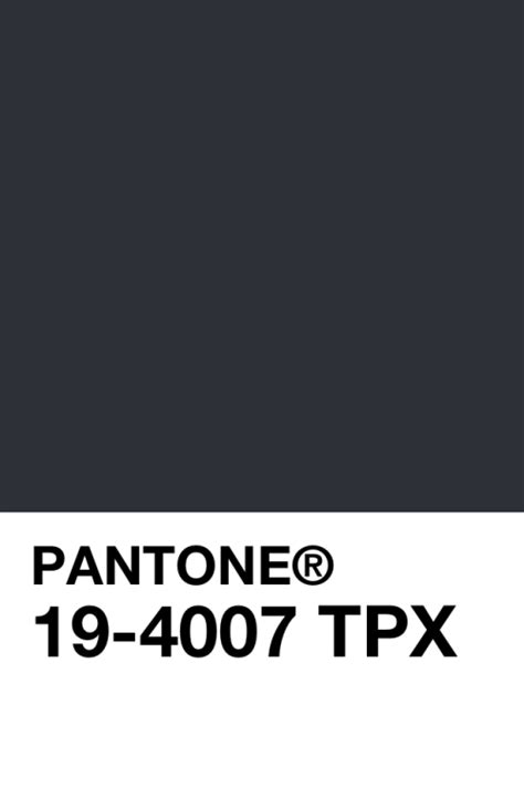Pantone 19 4007 Tpx Palette Pantone Colori