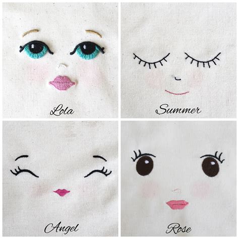 Doll's eyes can really be made out of many things, not just embroidery. embroider doll face - Google Search … | Sewing dolls, Doll face, Doll eyes