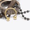 Package of 3 Gold Ip Items Belly button, Pair of Faux ...