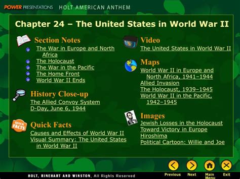 Ppt Chapter 24 The United States In World War Ii Powerpoint