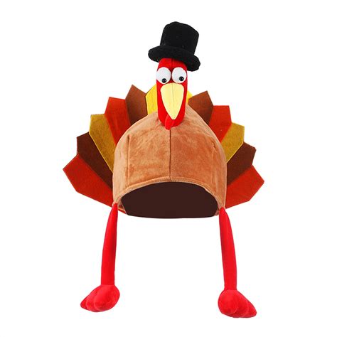 Adult Thanksgiving Turkey Hat Cute Funny Turkey Plush Hat For Party Cosplay Props Holiday T
