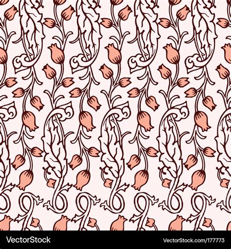 Seamless Vine And Floral Pattern Royalty Free Vector Image