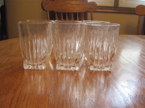 Items Similar To Vintage Crystal 8 Oz Drinking Glasses Square Bottoms From The 1940 S 50 S On Etsy