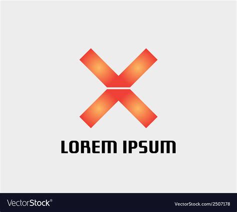 Letter X Icon Abstract Based Royalty Free Vector Image
