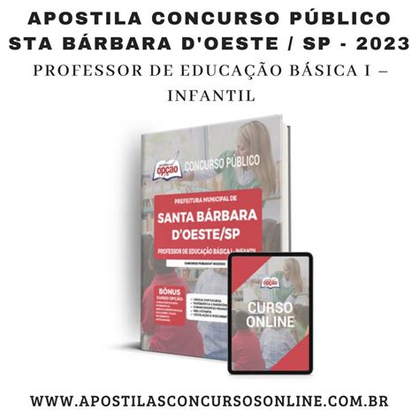 Apostila Preparatória Concurso Prefeitura de Santa Bárbara dOeste SP