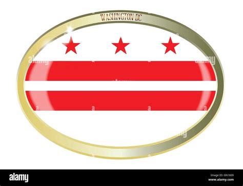 Washington Dc Flag Oval Button Stock Vector Image And Art Alamy