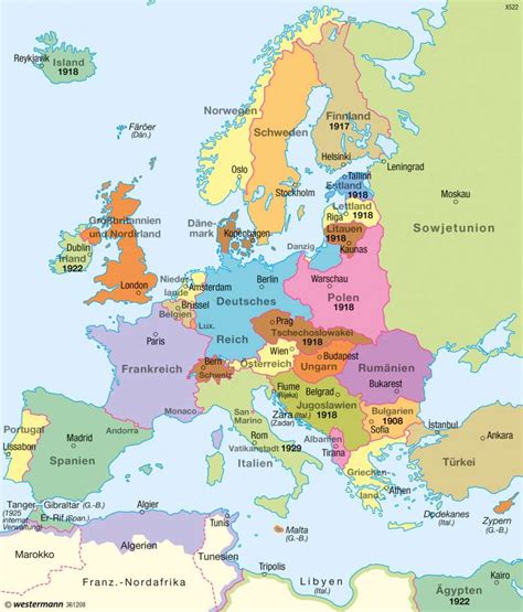 Europa Karte Länder