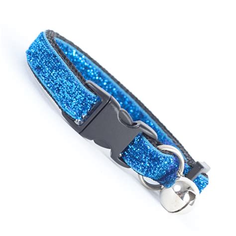 Get free shipping when you purchase eligible products for just $6.50/month. Light Blue Glitter Velvet Safety Cat Collar With Bell