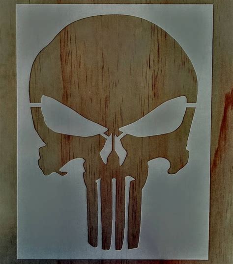 Punisher Stencil 9x12 Etsy