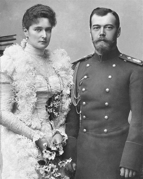 Tsar Nicholas Ii With His Wife Alexandra Feodorovna Romanov