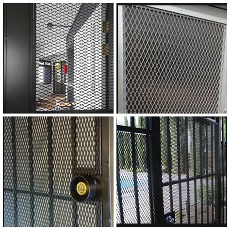 Mild Steel Expanded Metal Fence Mesh Panel As Door Gate For Courtyards