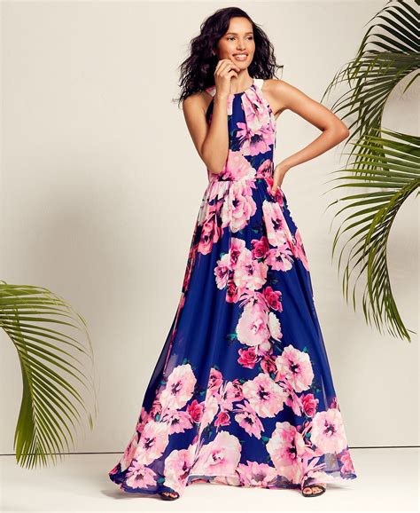Inc International Concepts Inc Petite Belted Floral Print Maxi Dress