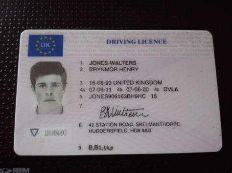 Uk Driving Licence Template Psd Loadhon