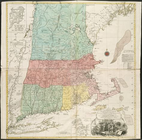 A Map Of The Most Inhabited Part Of New England