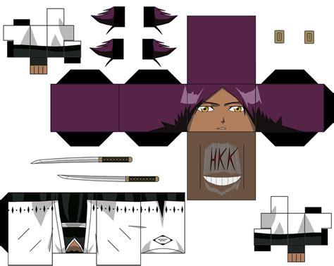 Yoruichi Paper Toy Free Printable Papercraft Templates Images And