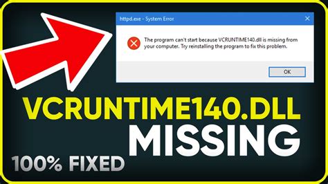 How To Fix The Program Can T Start Vcruntime Dll Is Missing From Your Computer Error In