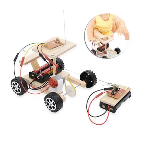 Diy Wooden Rc Car Model Kit Remote Control Car Toy Set Kids Educational