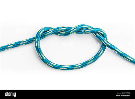 Triple Overhand Knot On White Background Rope Node Stock Photo Alamy