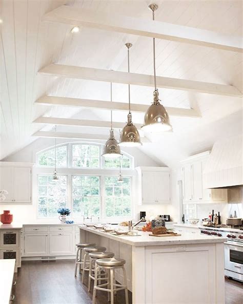 11 Stunning Vaulted Ceilings Vaulted Ceiling Kitchen Classic White