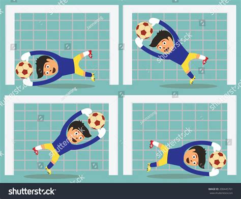 Soccer Football Actions Animation Stock Vector Royalty Free 200445701