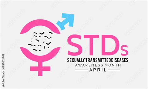 sexually transmitted diseases awareness month vector template for