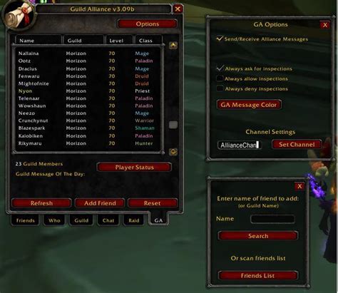 Guild Alliance Group Guild And Friends World Of Warcraft Addons