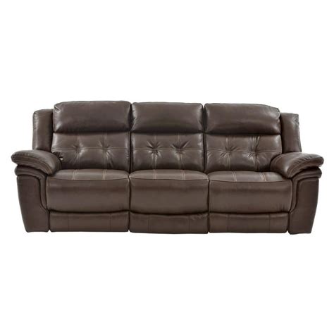 Stallion Brown Leather Power Reclining Sofa El Dorado Furniture