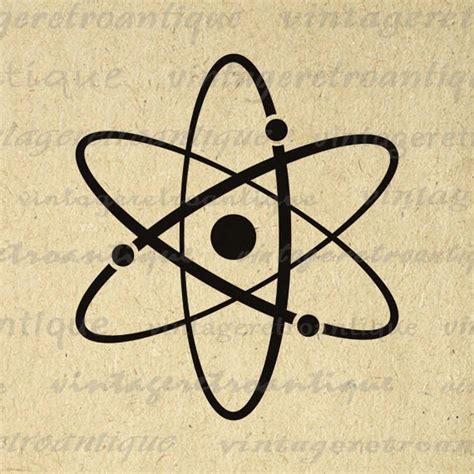 Printable Atomic Symbol Image Graphic Download Atoms Science Molecules