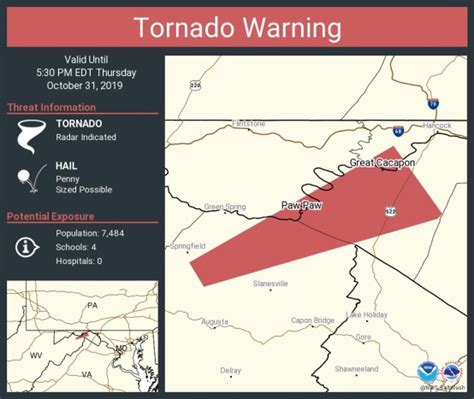 Geofact Of The Day 10312019 Md And Wv Tornado Warning