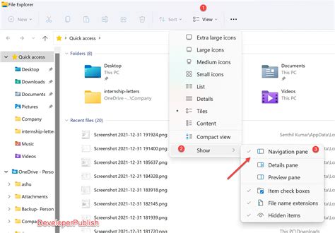 Show Or Hide Navigation Pane In File Explorer In Windows Coderog Hot Sex Picture