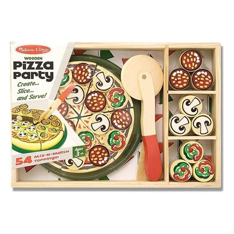 The Wooden Pizza Set Is In Its Box