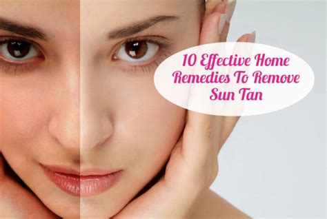 10 Effective Natural Home Remedies To Remove Sun Tan