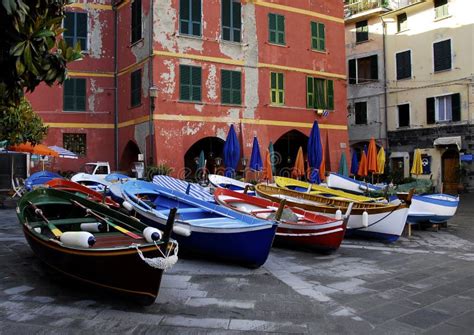 Italian Fishing Boats Stock Photo Image Of Rainbow Wooden 30493176