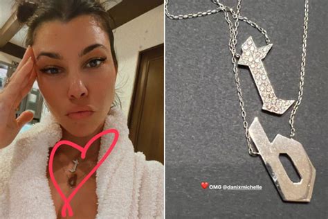 Kourtney Kardashian Wears Necklaces With Travis Barkers Initials