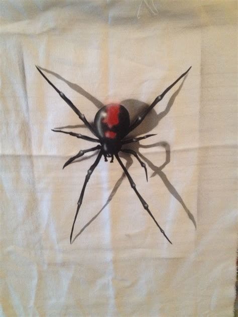 Airbrushed Spider On Canvas Spider Art Airbrush Designs Painting